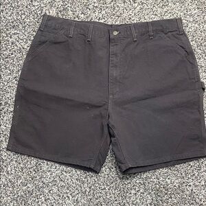 Carhartt Men's Dark Brown Washed Duck Work Shorts